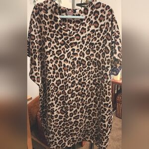 Chico's Animal Print Oversized Box Dress
